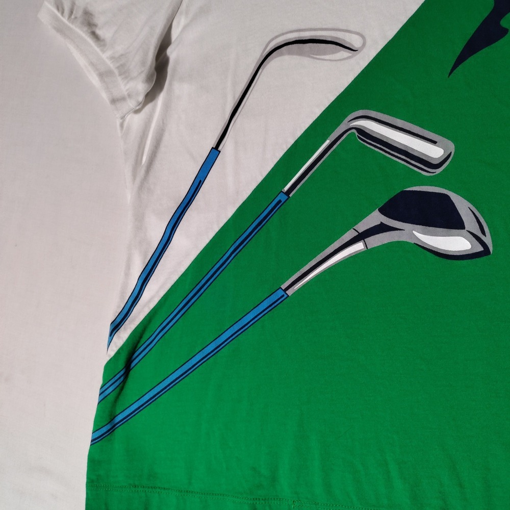 Lauren Active Ralph Lauren Golf Club Graphic Polo Shirt White Green Women Large - Picture 6 of 12